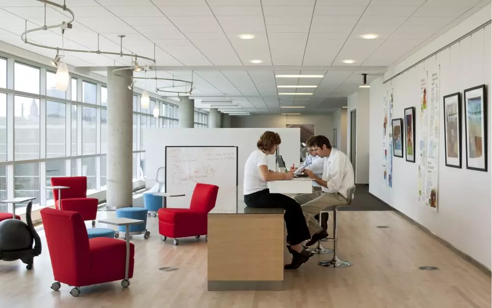 Coloplast lobby workspace