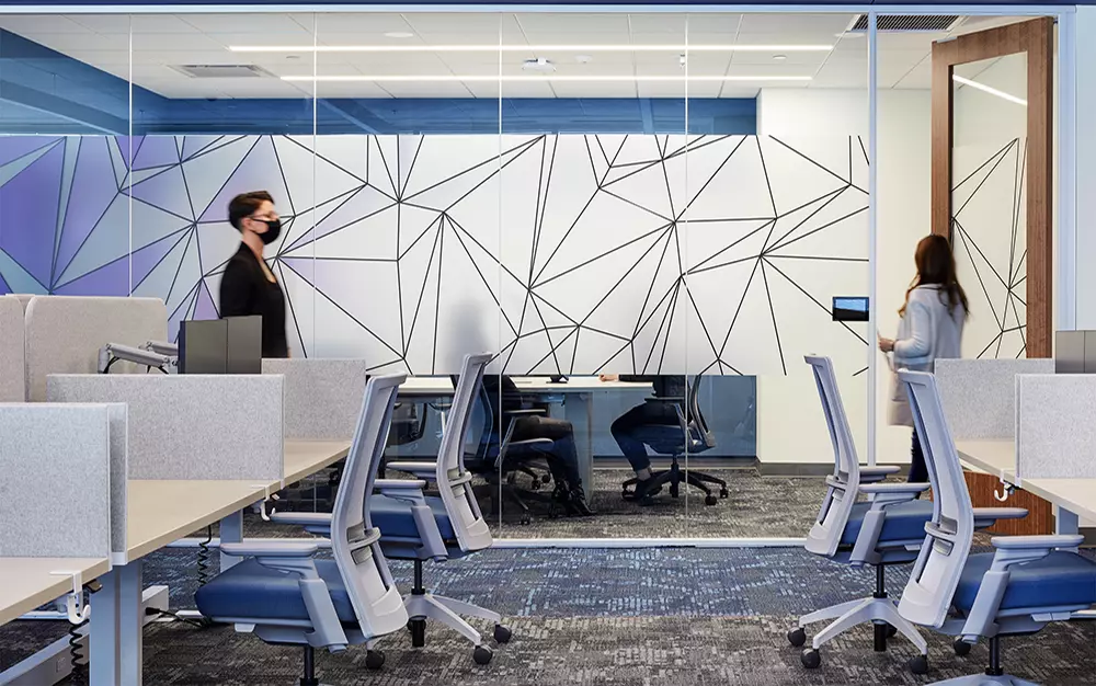 Two womans in office room