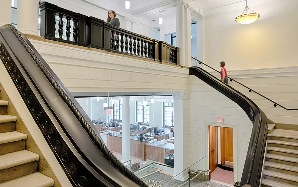 Eau Claire City Hall stairwell