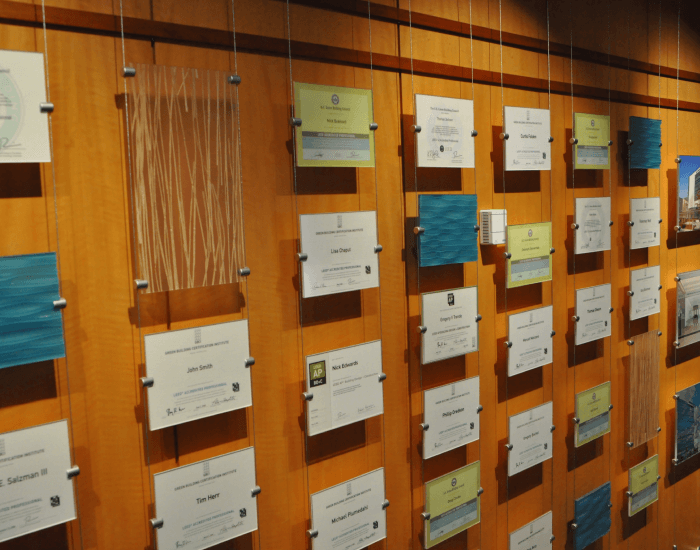 Wall with some cards