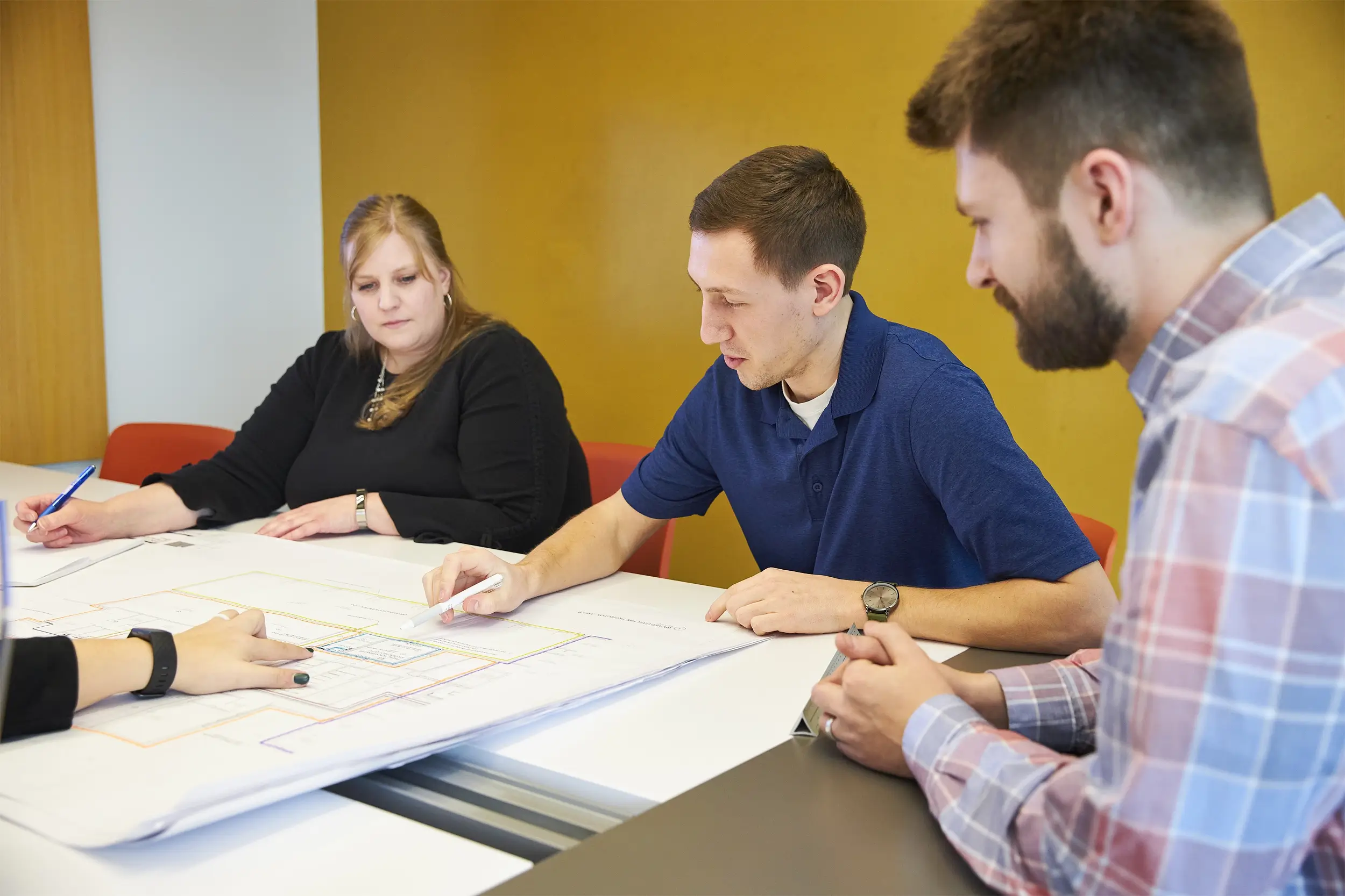 Group working on project