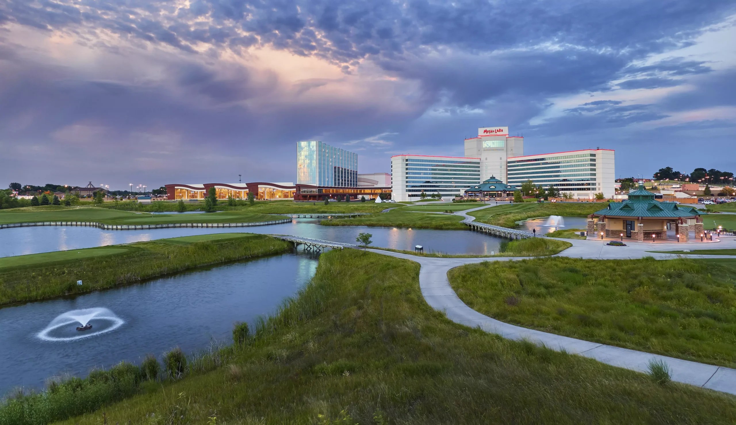 Mystic lake and hotel