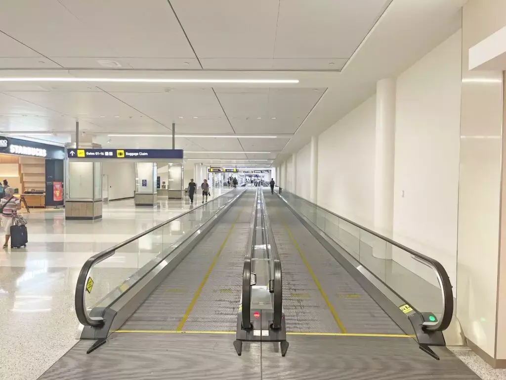 Escalators on the airport
