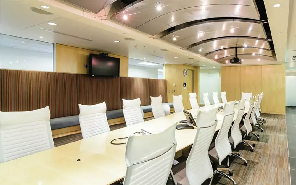 Interior of press conference room